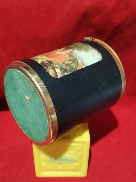 Cutie vintage franceza de pudra, anii 1940-1950, stil Rococo